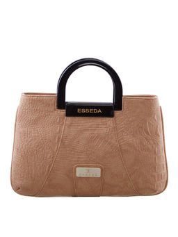 ESBEDA - Beige Snake Work Pu Synthetic Fabric Arm Bag