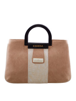 ESBEDA - Beige Solid Pu Synthetic Fabric Handbag