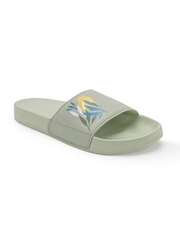 Red Tape - Womens Sliders In Mint Green | Casual Pool Sliders