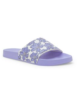 Red Tape - Womens Sliders In Lavender | Casual Pool Sliders