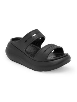 Red Tape - Womens Sliders In Black | Casual Pool Sliders
