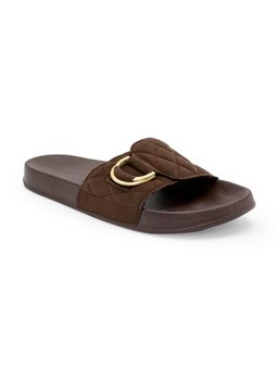 Red Tape - Womens Sliders In Brown | Casual Pool Sliders