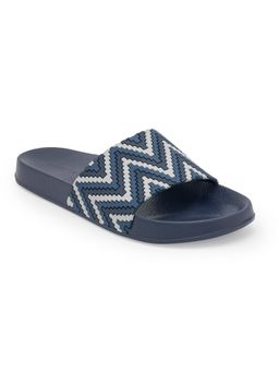 Red Tape - Womens Sliders In Blue And White | Casual Pool Sliders