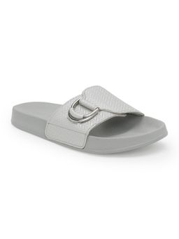 Red Tape - Womens Sliders In Light Grey | Casual Pool Sliders