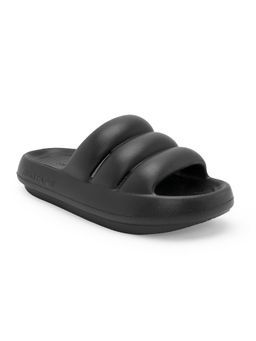 Red Tape - Womens Sliders In Black | Casual Pool Sliders