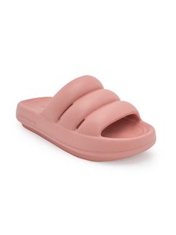 Red Tape - Womens Sliders In Salmon | Casual Pool Sliders