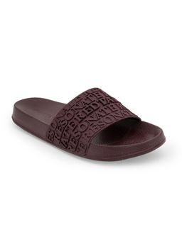 Red Tape - Womens Sliders In Maroon | Casual Pool Sliders