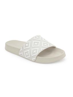 Red Tape - Womens Sliders In Beige And White | Casual Pool Sliders