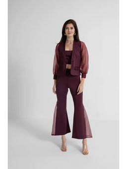 Clothes on my mind - Three Piece Wine Jacket Co-ord Set