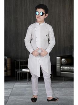 Pro Ethic Style Developer - Boys Cotton Blend Solid Kurta Pajama - White