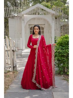 Wedani - Pink Embroidered Kurta with Pant and Dupatta