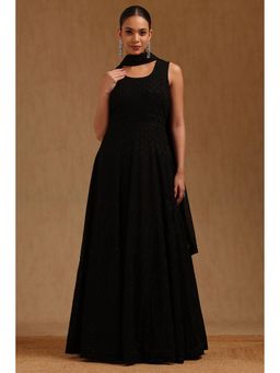 Soch - Black Embroidered Anarkali Kurta with Leggings and Dupatta