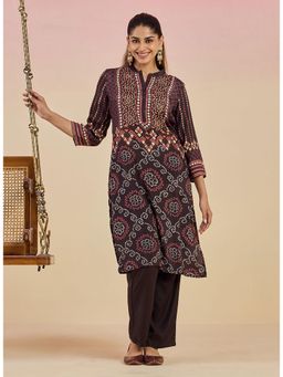 Lakshita - Brown Printed Kurta and Pant