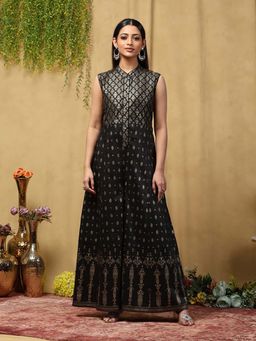 Garden VARELI - Women's Black Printed Viscose Jumpsuit