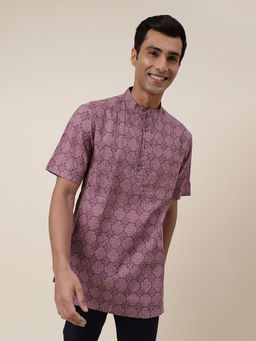 Fabindia - Purple Cotton Hand Block Printed Short Kurta