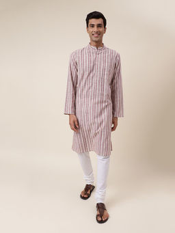 Fabindia - Natural Cotton Striped Long Kurta