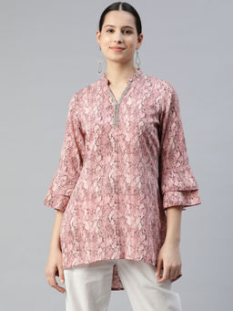 Nayam by lakshita - Pink Animal Print Tunic
