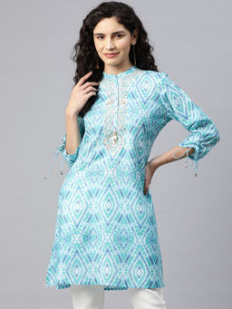 Nayam by lakshita - Green Embroidered A-Line Tunic