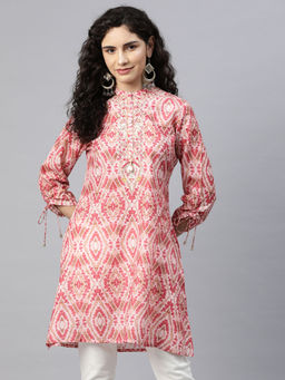 Nayam by lakshita - Rust Embroidered A-Line Tunic
