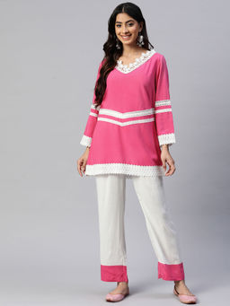 Nayam by lakshita - Stripes Tunic with Palazzo (Set of 2)