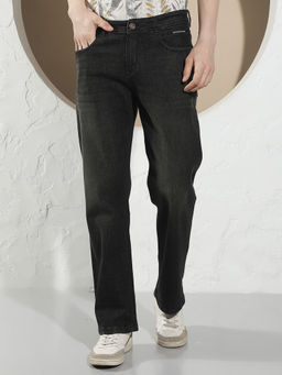 CRIMSOUNE CLUB - Black Cotton Blend Light Fade Solid Jeans