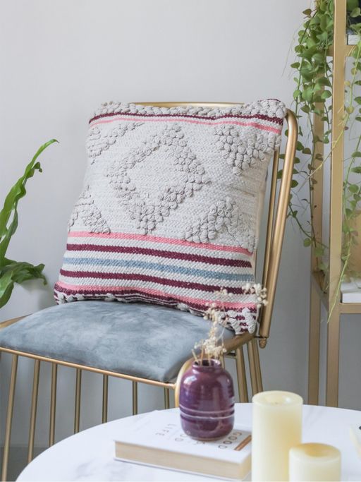 Buy Nestasia Textured Woven Surface Cushion Cover (18x18 Inches