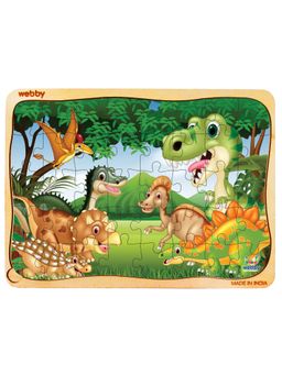 Webby - Dinosaurs in Jungle Wooden Jigsaw Puzzle