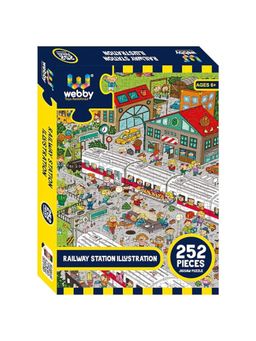 Webby - Railway Station Illustration Jigsaw Puzzle