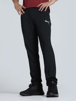 Puma - Active Knitted Graphic Men Black Trackpants