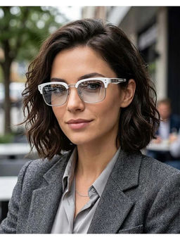 Zaadran - Solomon White Silver Wayfarer Sunglasses