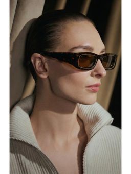 Zaadran - Sudan Panther Brown Rectangle Sunglasses