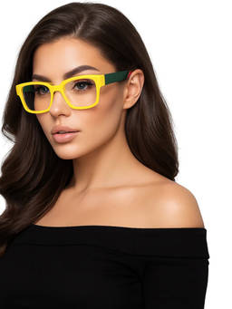 Zaadran - Usa Yellow Transparent Wayfarer Sunglasses
