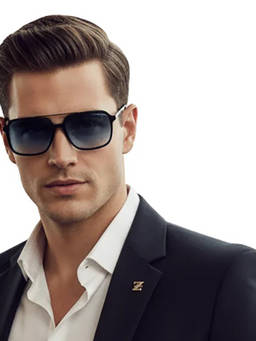 Zaadran - Zambia Blue Wayfarer Sunglasses
