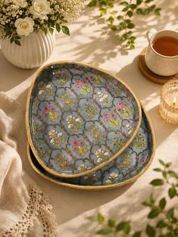 DULI - Set Of 2 Triangle Serving Trays For Home