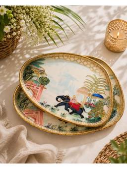 DULI - Set of 2 Serving Trays For Dining