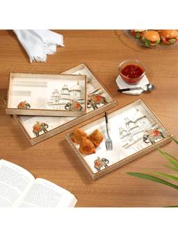 DULI - Set Of 3 Rectangle Serving Trays