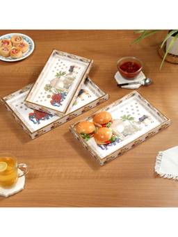 DULI - Set Of 3 Rectangle Serving Trays