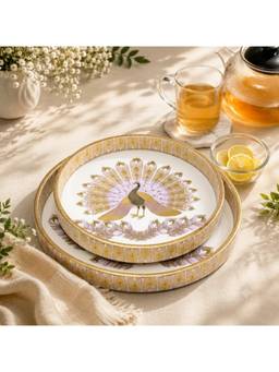DULI - Set Of 2 Round Serving Trays