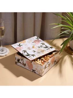 DULI - Decorative Wooden Square Box for Dryfruits or Chocolate Waterproof Multipurpose Box