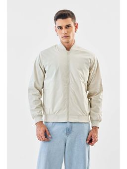 Snitch - Beige Solid Full Sleeves Regular Casual Jacket for Men
