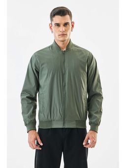 Snitch - Sage Green Solid Full Sleeves Regular Casual Jacket for Men