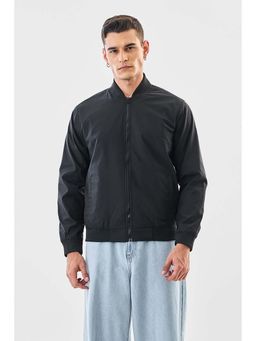 Snitch - Black Solid Full Sleeves Regular Casual Jacket for Men