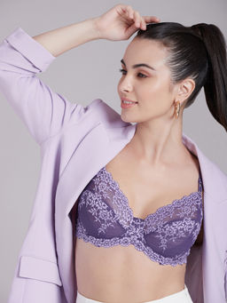 Wacoal - Embrace Non Padded Wired 3-4Th Cup Lace Bra Purple