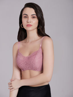 Wacoal - Moselle Padded Wired Full Coverage Lace Bra Purple