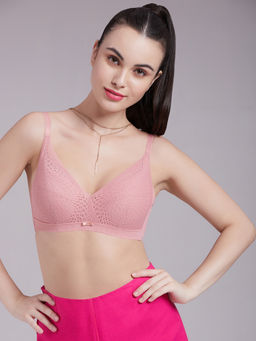 Wacoal - Forma Padded Non Wired 3-4Th Cup Lace Bra Pink