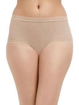 Wacoal - Dear Hip High Coverage Mid Waist Brief Panty Beige