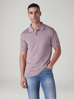 Levi's - Men's Mauve Solid/Plain Polo T-Shirt