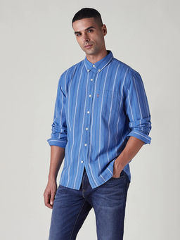 Levi's - Men's Blue Stripes Shirt