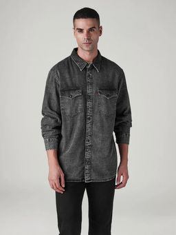 Levi's - Men's Charcoal Solid/Plain Shirt