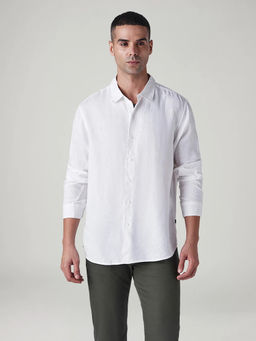 Levi's - Men's White Solid/Plain Shirt
